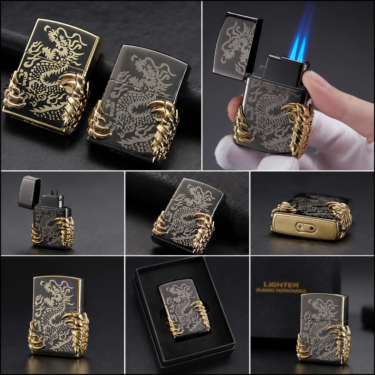 Zippo Golden Dragon Claw Premium Lighter – Refillable