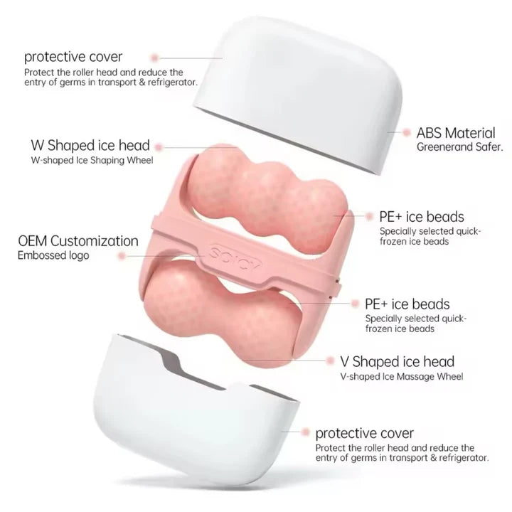 Double Head Ice Roller Skin Lifting Cold Therapy Massager